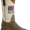 'Roper' Men's 11" America Strong Western Square Toe - Vintage Brown / Vintage White -Outdoor Clothing Store 0902070018416 1024x1024@2x