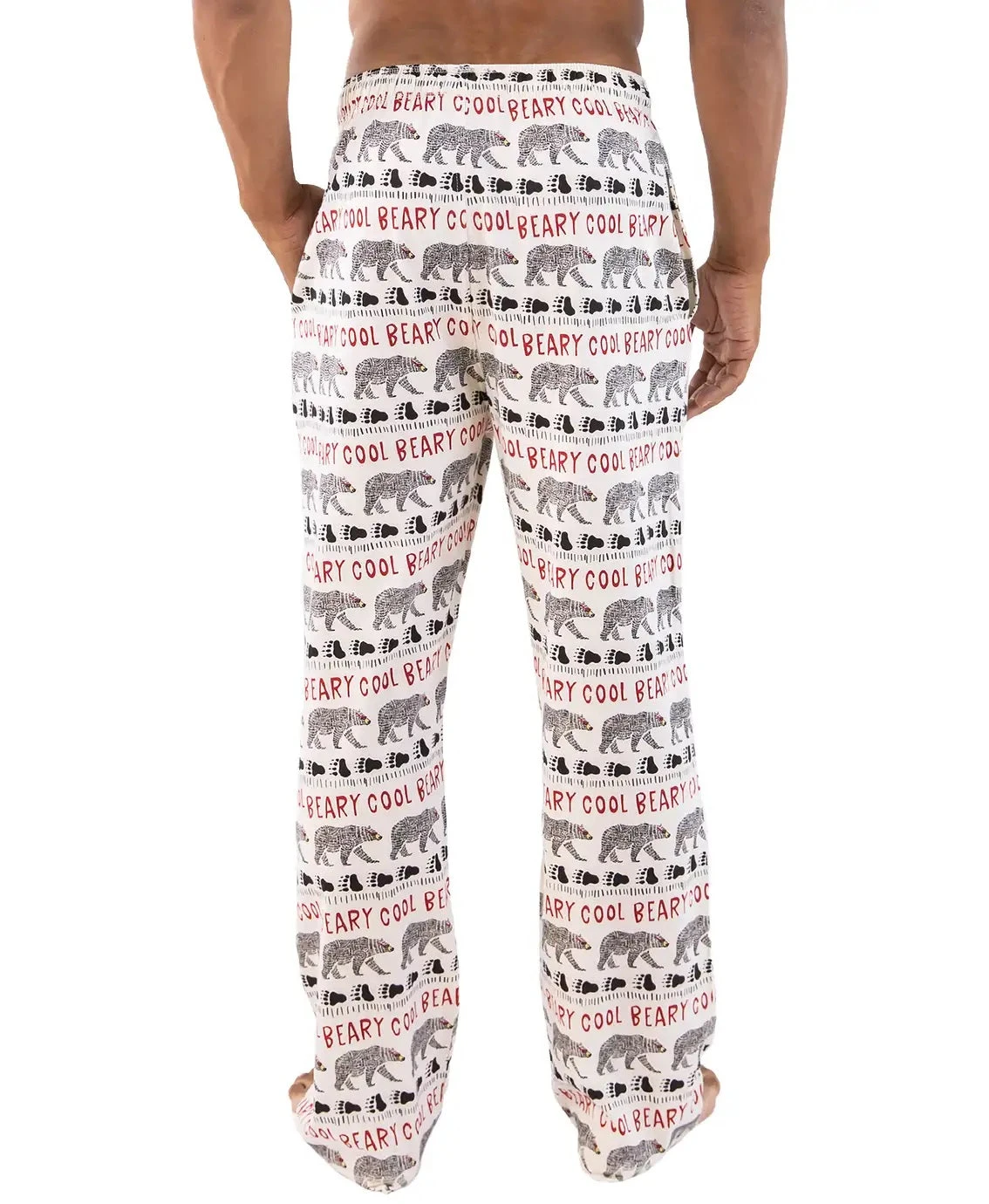 'Lazy One' Men's Beary Cool PJ Pants - White 'Lazy One' Men's Beary Cool PJ Pants - White -Outdoor Clothing Store