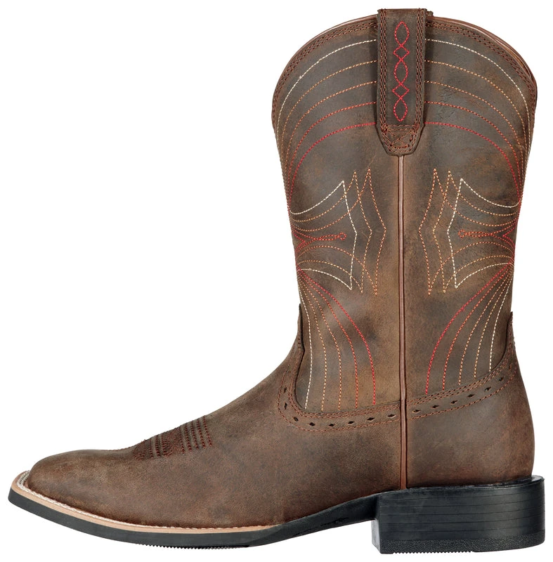 'Ariat' Men's Sport Western Square Toe - Brown 'Ariat' Men's Sport Western Square Toe - Brown -Outdoor Clothing Store