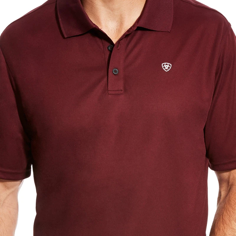 'Ariat' Men's Heat Series Tek Polo - Maroon 'Ariat' Men's Heat Series Tek Polo - Maroon -Outdoor Clothing Store