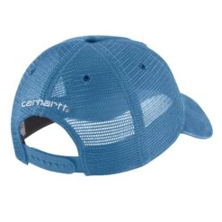 'Carhartt' Men's Adjustable Canvas Mesh-Back Cap - Blue Lagoon -Outdoor Clothing Store 100286 429 Back MS22 1024x1024@2x