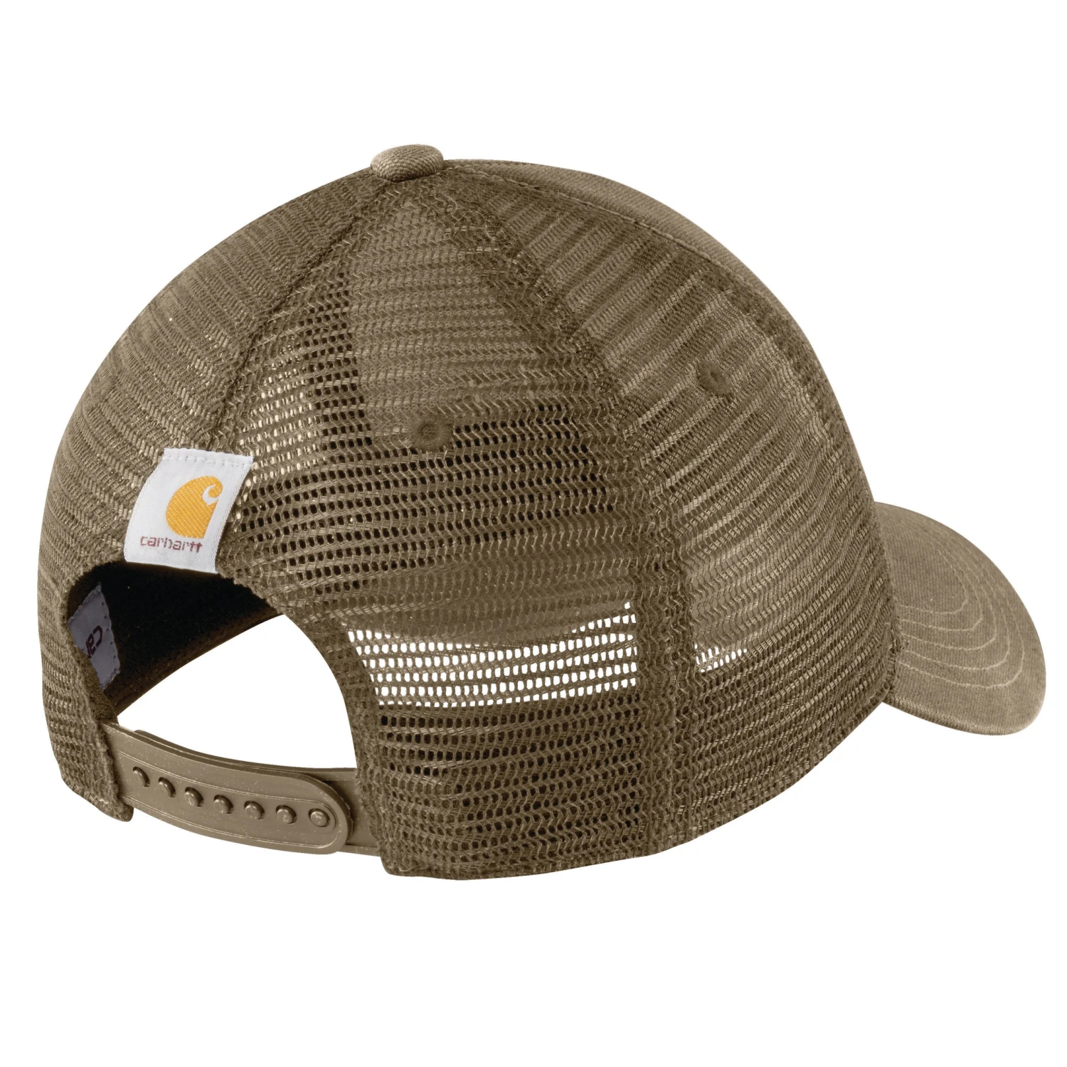 'Carhartt' Men's Canvas Mesh-Back Logo Graphic Cap - Light Brown 'Carhartt' Men's Canvas Mesh-Back Logo Graphic Cap - Light Brown -Outdoor Clothing Store
