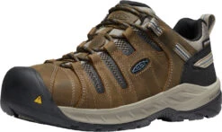 'Keen' Men's Flint II EH WP Steel Toe - Cascade Brown / Orion Blue -Outdoor Clothing Store 1023236 F3Q large 1024x1024@2x