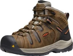 'Keen Utility' Men's Flint II Mid EH Soft Toe - Cascade Brown / Burnt Ochre -Outdoor Clothing Store 1023242 F3Q large 1024x1024@2x