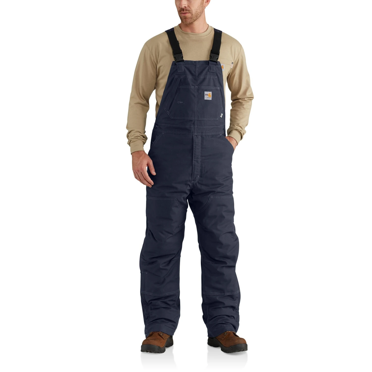 'Carhartt' Men's Fire Resistant Quick Duck Lined Bib Overall - Dark Navy 'Carhartt' Men's Fire Resistant Quick Duck Lined Bib Overall - Dark Navy -Outdoor Clothing Store