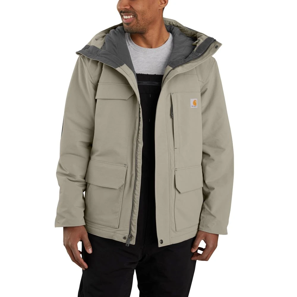 'Carhartt' Men's Super Dux™ Relaxed Fit Insulated Traditional Coat-Level 4 Extreme Warmth Rating - Greige 'Carhartt' Men's Super Dux™ Relaxed Fit Insulated Traditional Coat-Level 4 Extreme Warmth Rating - Greige -Outdoor Clothing Store