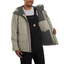 'Carhartt' Men's Super Dux™ Relaxed Fit Insulated Traditional Coat-Level 4 Extreme Warmth Rating - Greige 3 'Carhartt' Men's Super Dux™ Relaxed Fit Insulated Traditional Coat-Level 4 Extreme Warmth Rating - Greige -Outdoor Clothing Store 105002 E00 AVIL MF21 b V4 1024x1024@2x