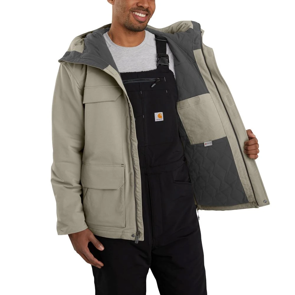 'Carhartt' Men's Super Dux™ Relaxed Fit Insulated Traditional Coat-Level 4 Extreme Warmth Rating - Greige 'Carhartt' Men's Super Dux™ Relaxed Fit Insulated Traditional Coat-Level 4 Extreme Warmth Rating - Greige -Outdoor Clothing Store