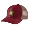 Carhartt Men's Rugged Flex Twill Mesh-Back Logo Patch Cap - Carhartt Burgundy -Outdoor Clothing Store 105216 646 MF22 e 2 1024x1024@2x