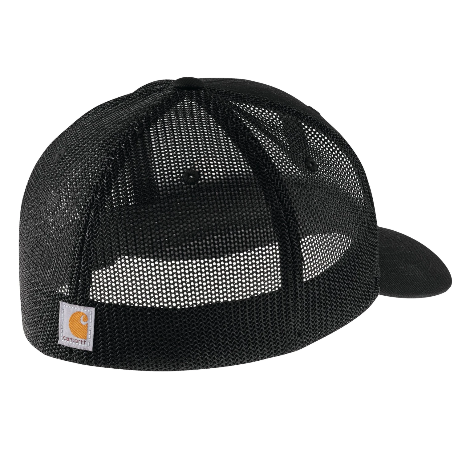 'Carhartt' Men's Rugged Flex Fitted Canvas Mesh-Back Logo Graphic Cap - Black 'Carhartt' Men's Rugged Flex Fitted Canvas Mesh-Back Logo Graphic Cap - Black -Outdoor Clothing Store