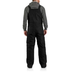 'Carhartt' Men's Loose Fit Firm Duck Insulated Biberall-Level 4 Extreme Warmth Rating - Black -Outdoor Clothing Store 105470 BLK AVB MF22 b 1024x1024@2x