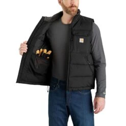 'Carhartt' Men's Montana Loose Fit Insulated Vest - Black -Outdoor Clothing Store 105475 N04 AVR MF22 b 1024x1024@2x