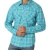 'Wrangler' Men's Retro Plaid Classic Fit Snap Front - Teal -Outdoor Clothing Store 112324670 BF01 RWFB PRD 1024x1024@2x