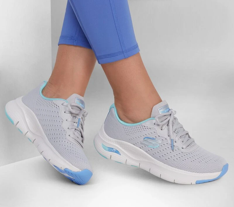 'Skechers' Women's Arch Fit-Infinity - Gray / Blue 'Skechers' Women's Arch Fit-Infinity - Gray / Blue -Outdoor Clothing Store