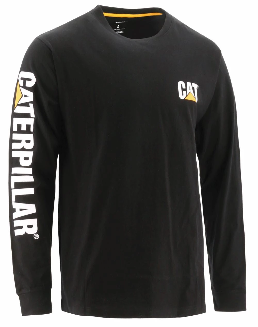 'Caterpillar' Men's Trademark Banner Tee - Black 'Caterpillar' Men's Trademark Banner Tee - Black -Outdoor Clothing Store