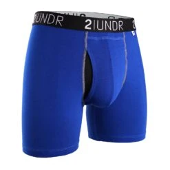 '2UNDR' Men's Swing Shift 6" Boxer Brief - Blue