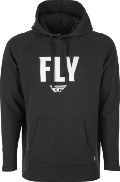 'Fly Racing' Men's Fly Weekender Pullover Hoodie - Black / White
