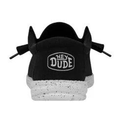 'Hey Dude' Men's Wally Slub Canvas - Black -Outdoor Clothing Store 40009 001 WALLYSLUBCANVAS BLACK LEFTBACK 1024x1024@2x