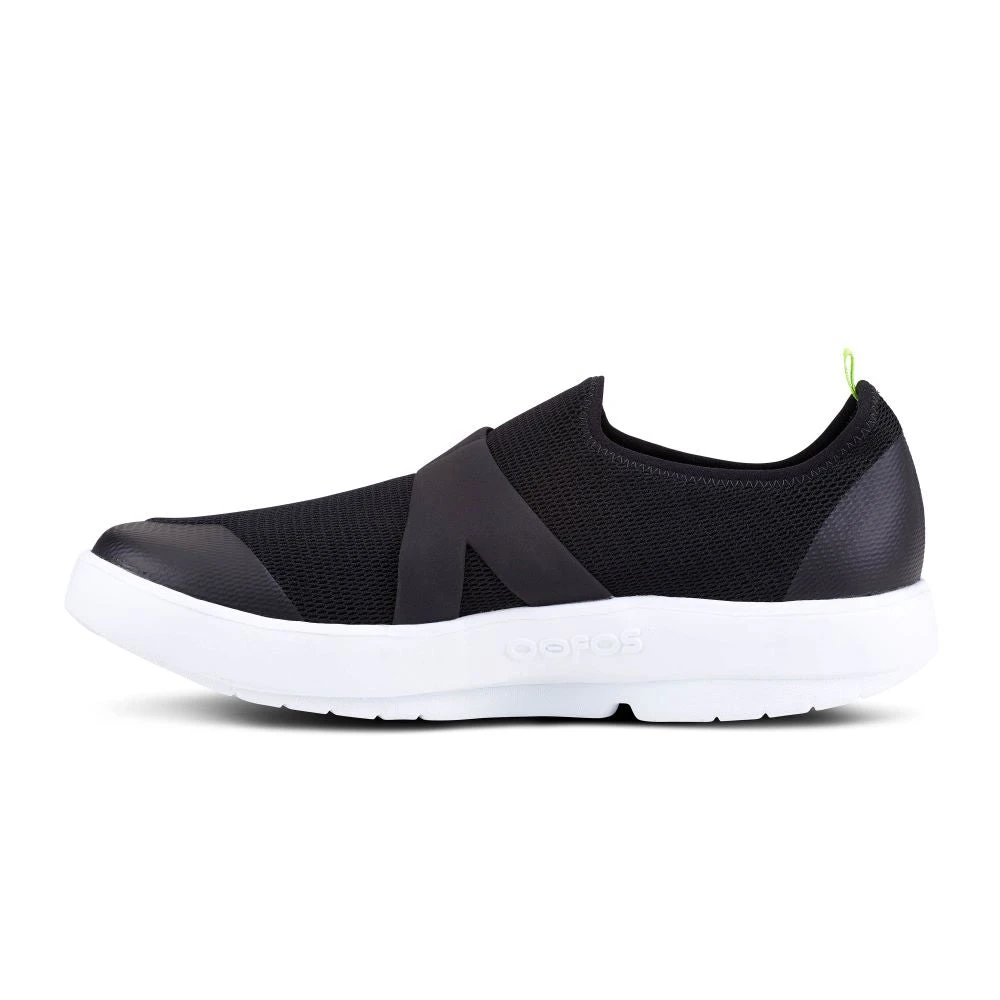 'OOFOS' Men's OOmg Mesh Low Slip On - White / Black 'OOFOS' Men's OOmg Mesh Low Slip On - White / Black -Outdoor Clothing Store