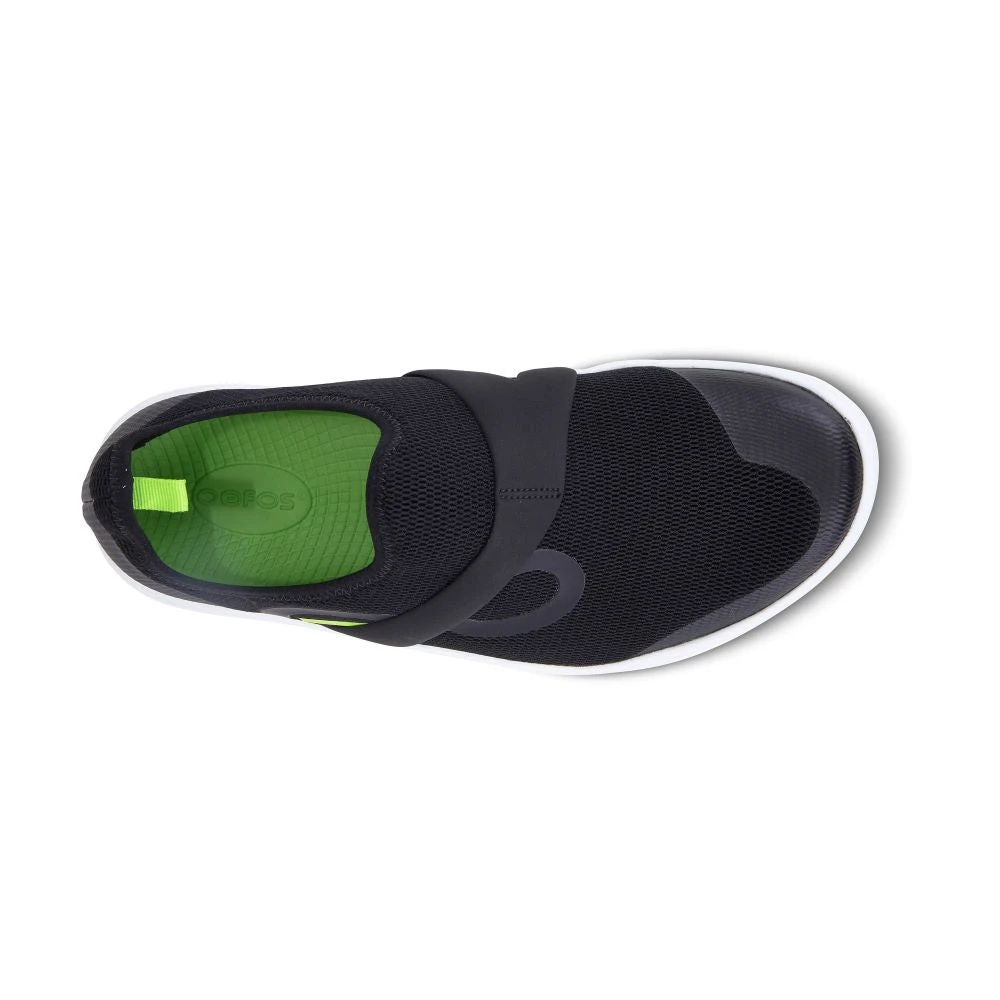 'OOFOS' Men's OOmg Mesh Low Slip On - White / Black 'OOFOS' Men's OOmg Mesh Low Slip On - White / Black -Outdoor Clothing Store