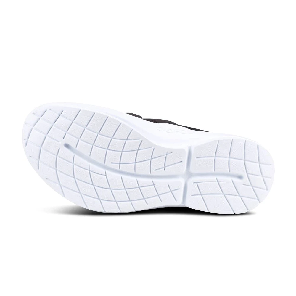 'OOFOS' Men's OOmg Mesh Low Slip On - White / Black 'OOFOS' Men's OOmg Mesh Low Slip On - White / Black -Outdoor Clothing Store