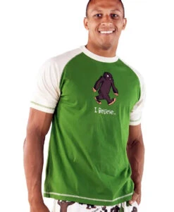 'Lazy One' Men's Bigfoot PJ Tee - Green