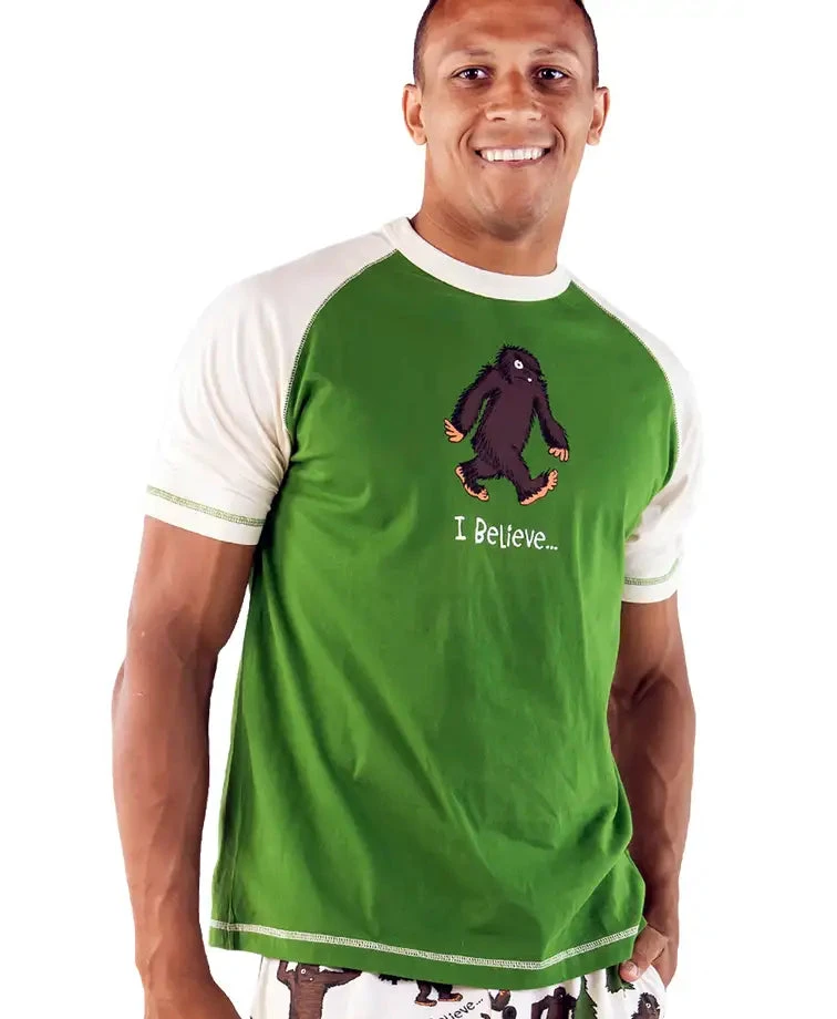 'Lazy One' Men's Bigfoot PJ Tee - Green 'Lazy One' Men's Bigfoot PJ Tee - Green -Outdoor Clothing Store