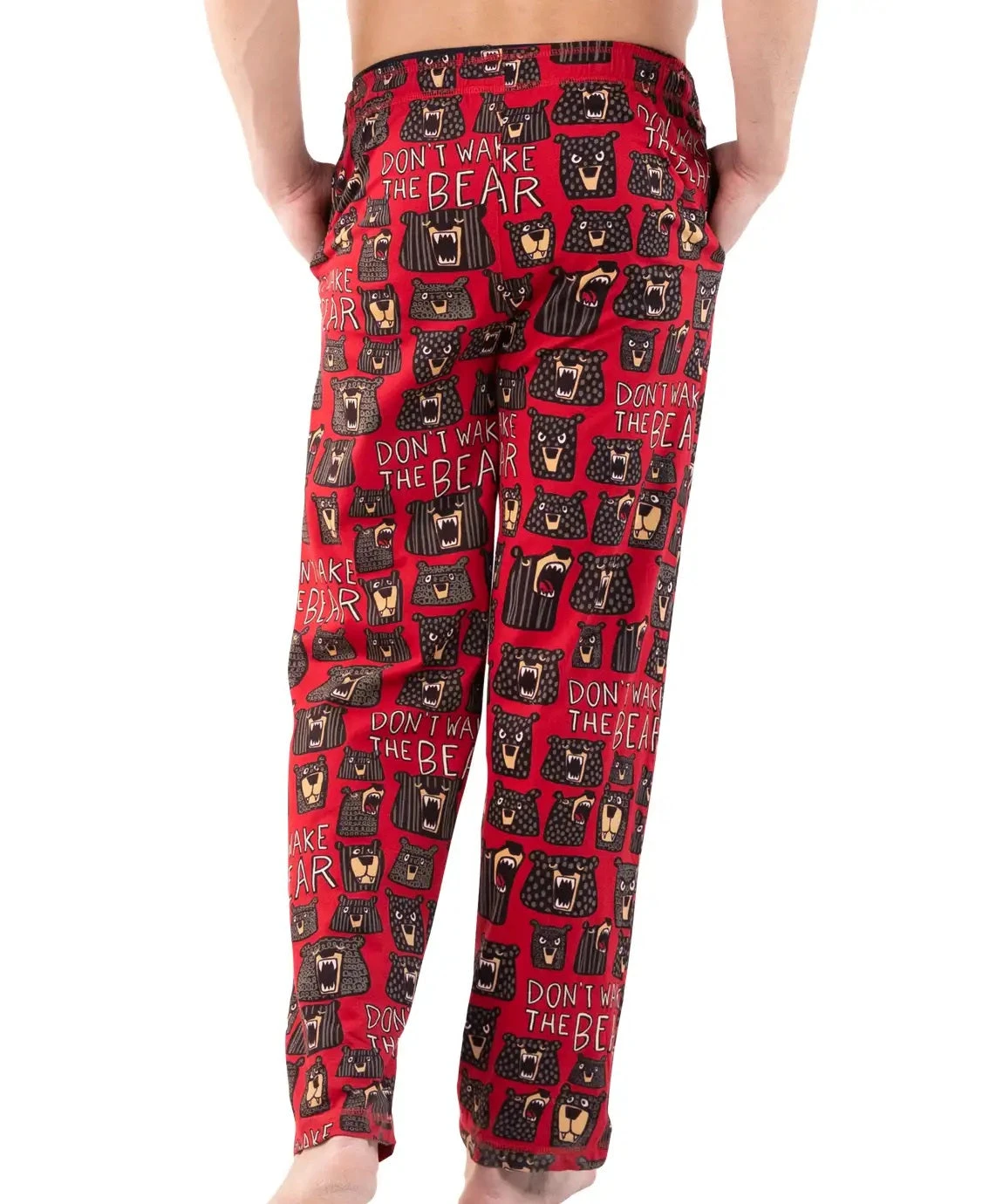 'Lazy One' Men's Don't Wake The Bear PJ Pants - Red 'Lazy One' Men's Don't Wake The Bear PJ Pants - Red -Outdoor Clothing Store