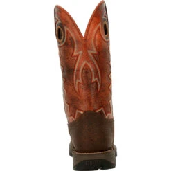 'Durango' Men's 12" REBEL Western Square Toe - CIMARRON BROWN -Outdoor Clothing Store DDB0327 back 1024x1024@2x