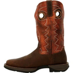 'Durango' Men's 12" REBEL Western Square Toe - CIMARRON BROWN -Outdoor Clothing Store DDB0327 instep profile 1024x1024@2x