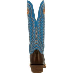 'Durango' Men's 15" Rebel Pro Western Saddle Boot - Chestnut / Brilliant Blue -Outdoor Clothing Store DDB0337 back 1024x1024@2x