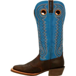 'Durango' Men's 15" Rebel Pro Western Saddle Boot - Chestnut / Brilliant Blue -Outdoor Clothing Store DDB0337 instep profile 1024x1024@2x