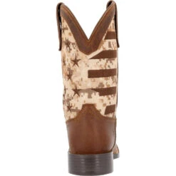 'Durango' Men's 11" Westward Saddlehorn Digital Camo Flag - Brown -Outdoor Clothing Store DDB0397 back 1024x1024@2x