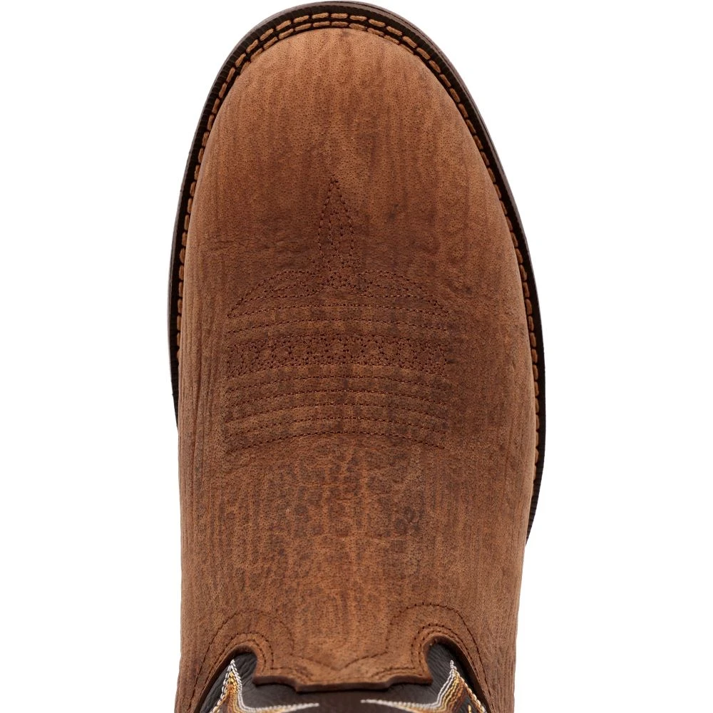 'Durango' Men's 12" Rebel Western Round Toe - Oak Bark / Midnight 'Durango' Men's 12" Rebel Western Round Toe - Oak Bark / Midnight -Outdoor Clothing Store