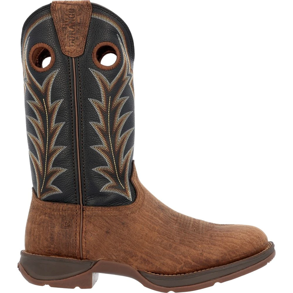 'Durango' Men's 12" Rebel Western Round Toe - Oak Bark / Midnight 'Durango' Men's 12" Rebel Western Round Toe - Oak Bark / Midnight -Outdoor Clothing Store