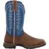 'Durango' Men's 12" Rebel Western Square Toe - Saddle Brown / Denim Blue -Outdoor Clothing Store DDB0429 profile 1024x1024@2x