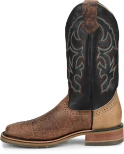 'Double H' Men's 12" Grissom SR Square Toe I.C.E. ™ Roper - Kenia Cognac / Summer Tan / Black -Outdoor Clothing Store DH4644 500xauto Instep 1024x1024@2x