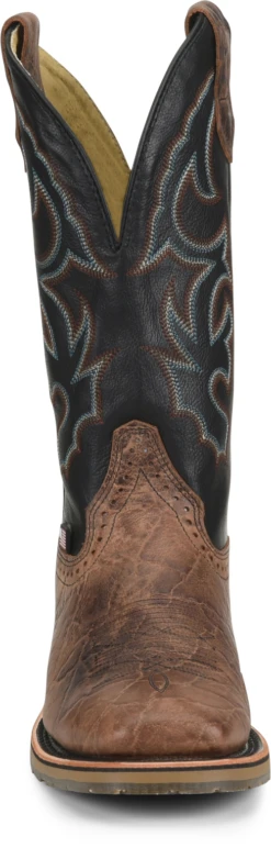 'Double H' Men's 12" Grissom SR Square Toe I.C.E. ™ Roper - Kenia Cognac / Summer Tan / Black -Outdoor Clothing Store DH4644 500xauto Toe 1024x1024@2x