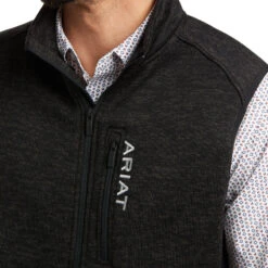 'Ariat' Men's Caldwell Full Zip Vest - Black -Outdoor Clothing Store F18 MNS WEST 10023662 detail01 1024x1024@2x