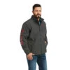 'Ariat' Men's Logo 2.0 Softshell Jacket - Charcoal / Americana -Outdoor Clothing Store F21 MNS WEST 10037364 front 1024x1024 2x 8e8b3675 db3f 4fd6 bfe7 5a006bbd3a79 1024x1024@2x