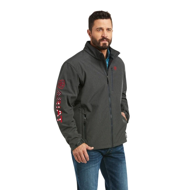'Ariat' Men's Logo 2.0 Softshell Jacket - Charcoal / Americana 'Ariat' Men's Logo 2.0 Softshell Jacket - Charcoal / Americana -Outdoor Clothing Store F21 MNS WEST 10037364 front 1024x1024 2x 8e8b3675 db3f 4fd6 bfe7
