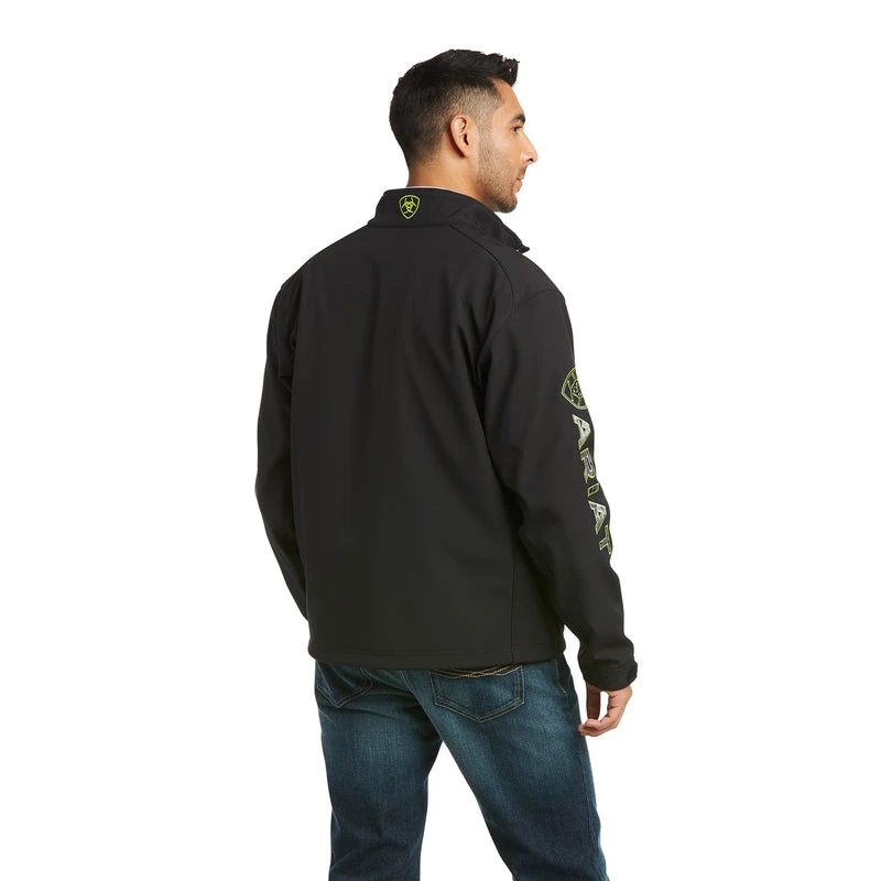'Ariat' Men's Logo 2.0 Softshell Jacket - Black / Grey Camo 'Ariat' Men's Logo 2.0 Softshell Jacket - Black / Grey Camo -Outdoor Clothing Store