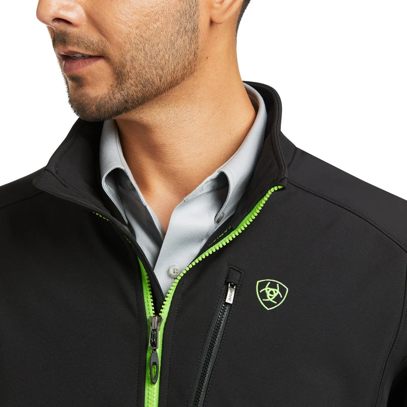 'Ariat' Men's Logo 2.0 Softshell Jacket - Black / Grey Camo 'Ariat' Men's Logo 2.0 Softshell Jacket - Black / Grey Camo -Outdoor Clothing Store