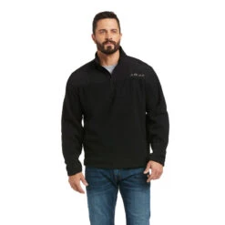 'Ariat' Men's Basis 2.0 1/4 Zip - Black