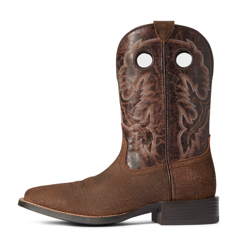 'Ariat' Men's Sport Buckout Square Toe - Brown 'Ariat' Men's Sport Buckout Square Toe - Brown -Outdoor Clothing Store