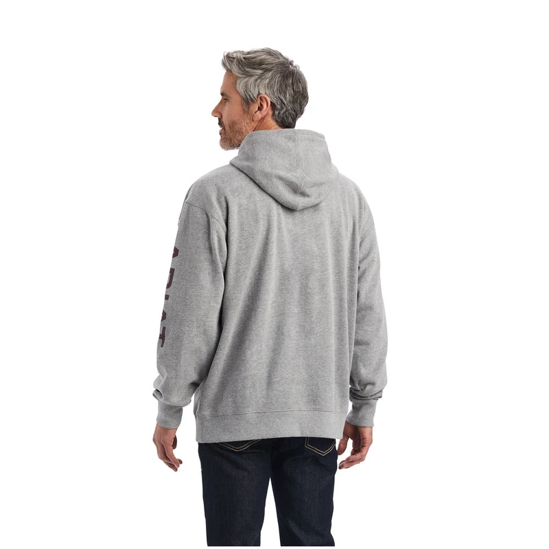 'Ariat' Men's Ariat Logo Hoodie - Heather Grey 'Ariat' Men's Ariat Logo Hoodie - Heather Grey -Outdoor Clothing Store