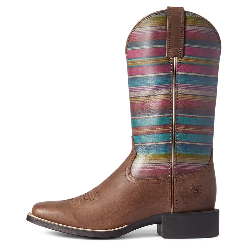 'Ariat' Women's Round Up Square Toe - Brown / Serape 'Ariat' Women's Round Up Square Toe - Brown / Serape -Outdoor Clothing Store
