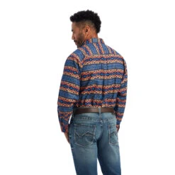 'Ariat' Men's Nikolai Stretch Button Down - Blue Chambray 4 'Ariat' Men's Nikolai Stretch Button Down - Blue Chambray -Outdoor Clothing Store F22 MNS WEST 10041560 back 1024x1024@2x