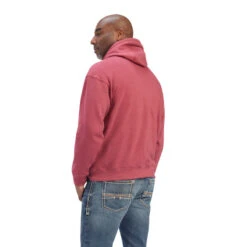 'Ariat' Men's Serape Logo Sweatshirt - Rubia Red Heather -Outdoor Clothing Store F22 MNS WEST 10041716 back 1024x1024@2x