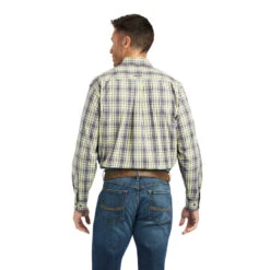 'Ariat' Men's Team Mabry Button Down - Macaw Green 4 'Ariat' Men's Team Mabry Button Down - Macaw Green -Outdoor Clothing Store F22 MNS WEST 10041785 back 1024x1024@2x